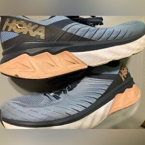 Hoka White and Blue Sneakers Modern Athletic Design